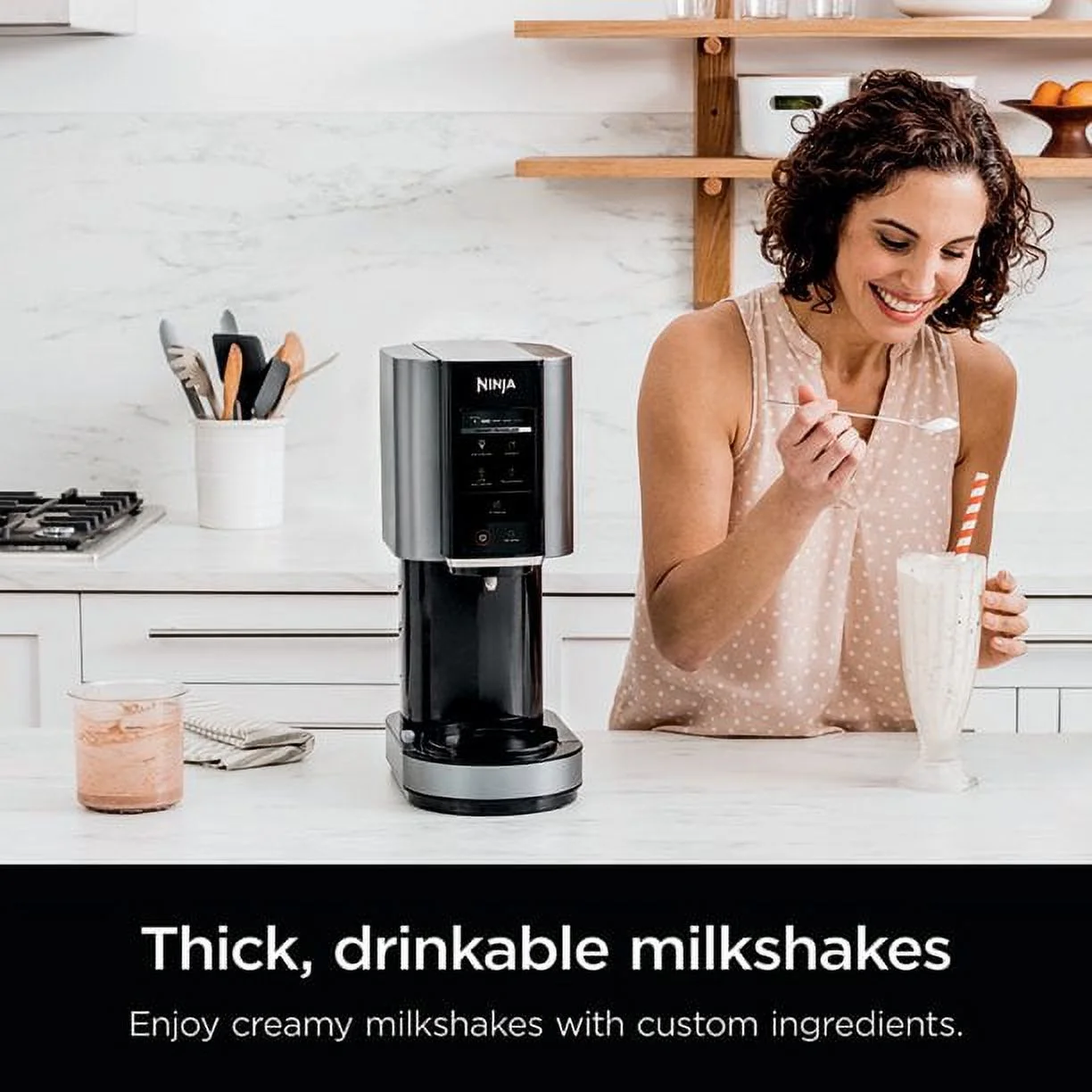 Restored Ninja NC300 CREAMi Ice Cream Maker 5 OneTouch Programs (Refurbished)