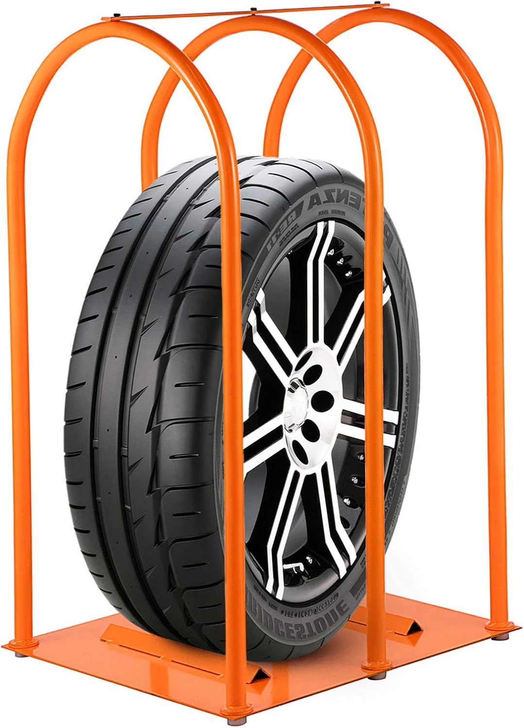 VEVOR Tire Inflation Cage 3-Bar Tire Cage, Portable Tire Cage, Heavy-duty Steel Frame Car Tire Inflation Cage Tool