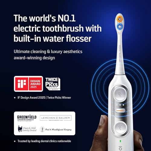 Soocas NEOS II - Electric Toothbrush with Water Flosser, Sonic Electric Toothbrush for Adults, Cordless Water Flosser for Travel