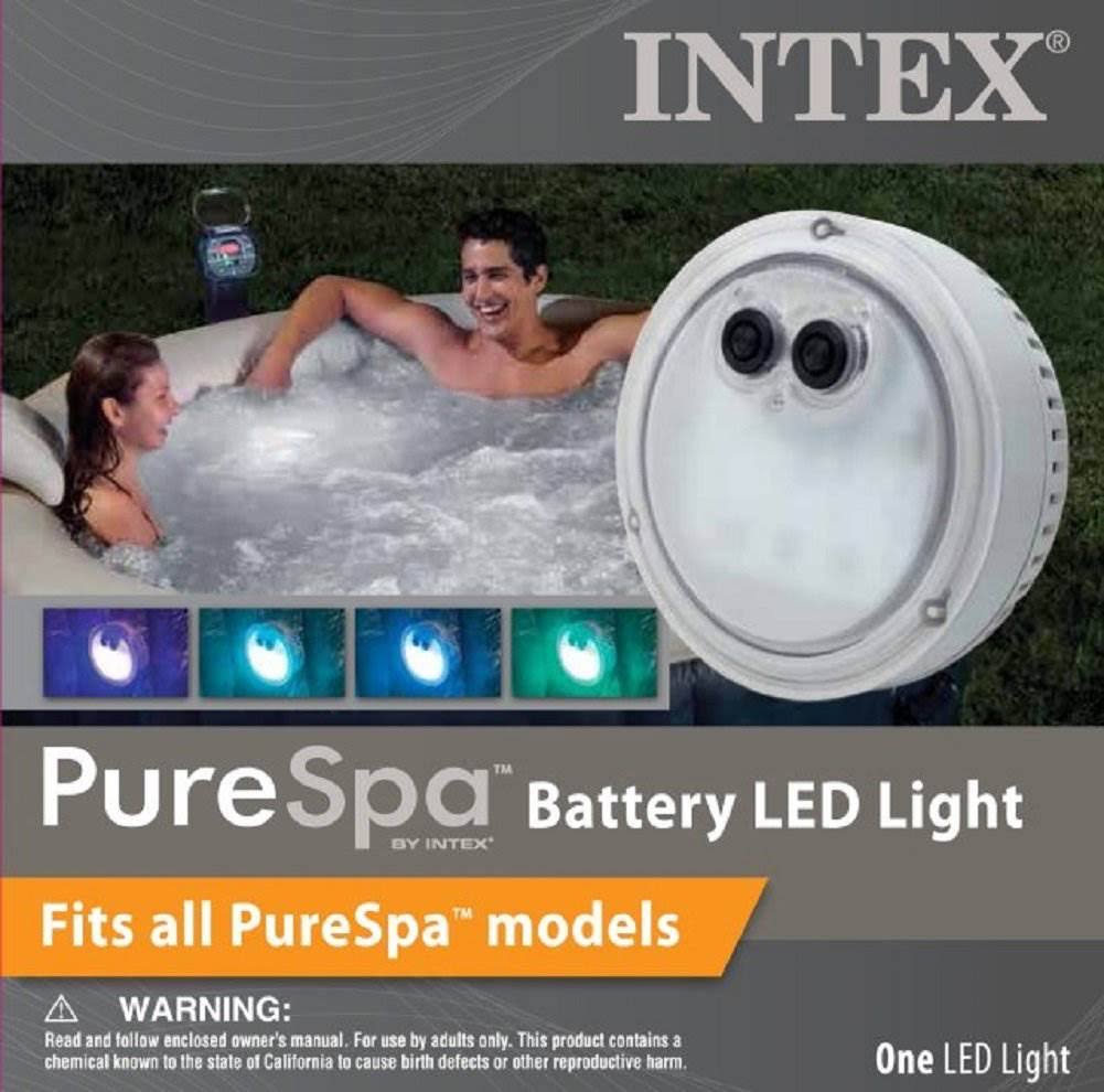 Intex PureSpa Battery Multi Colored LED Light for Bubble Spa Hot Tub (8-Pack)