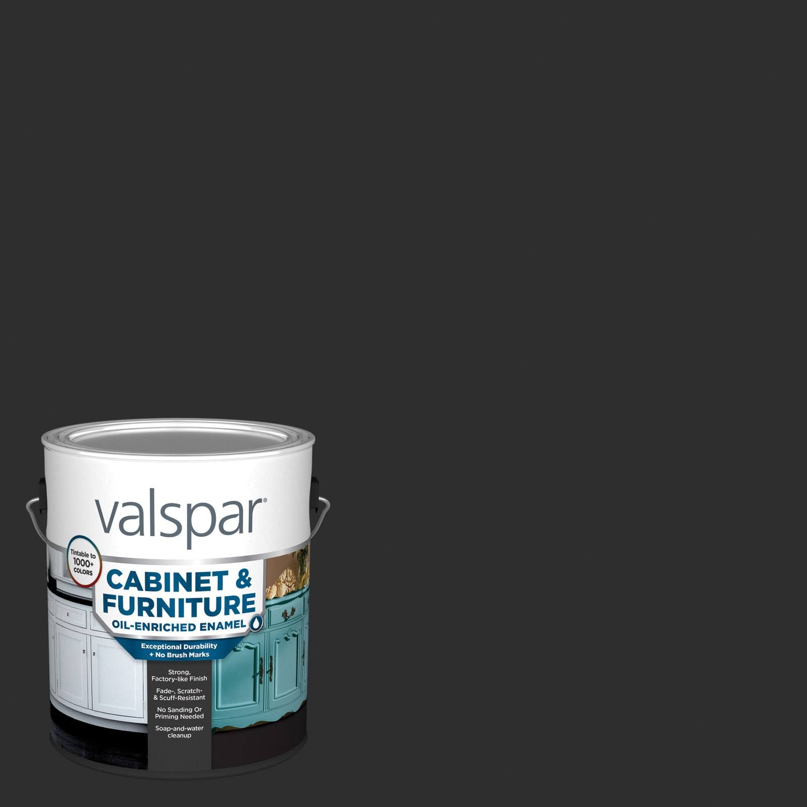 Valspar Valspar Semi-Gloss Tricorn Black HGSW1441 Cab and Fur Paint 1-Gallon | HGSW1441-740163
