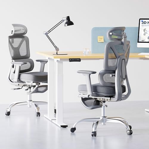 FLEXISPOT ErgoX Premium Ergonomic Office Chair with Footrest- Adjustable 3D Armrests, Dynamic Lumbar Support, Recline & Tilt Function, Mesh Seat