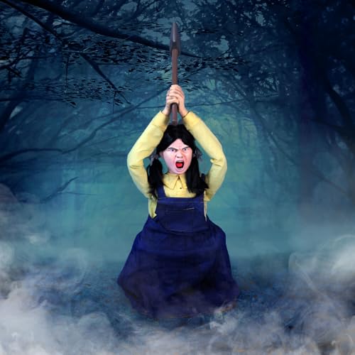 Haunted Hill Farm 5.9 ft. Animatronic Lurching Woman by Tekky, Halloween Animatronic, Scary Indoor House Prop & Decoration