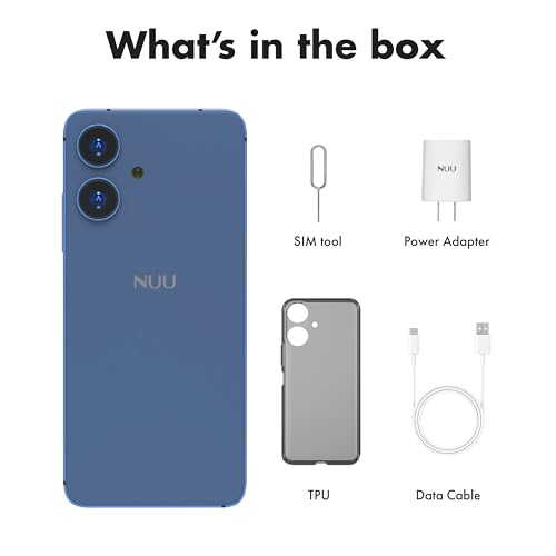NUU N20 Basic Cell Phone for T-Mobile, Mint, Metro, Qlink, Tello, 12(6+6) GB+128GB,Perfect for Teenagers, Dual SIM 4G, Octa-Core 6.6" 90Hz HD+