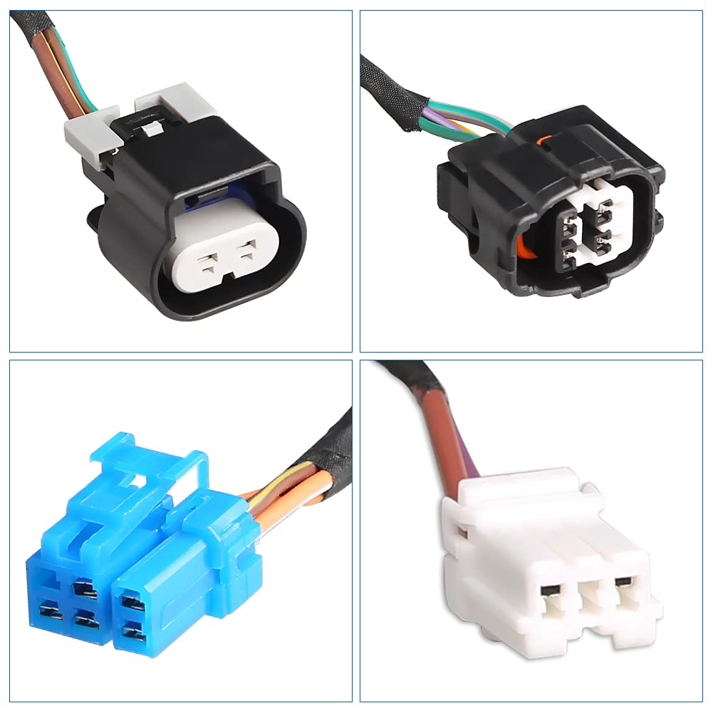 WMPHE Compatible with 645-506 Door Harness with Connectors Dodge Ram 1500 2500 3500 2004 2005 2006 2007 2008, Dodge Ram 4500 5500 2008 2009 2010