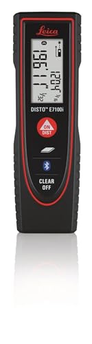 Leica DISTO E7100i 200ft Laser Distance Measure with Bluetooth, Black/Red
