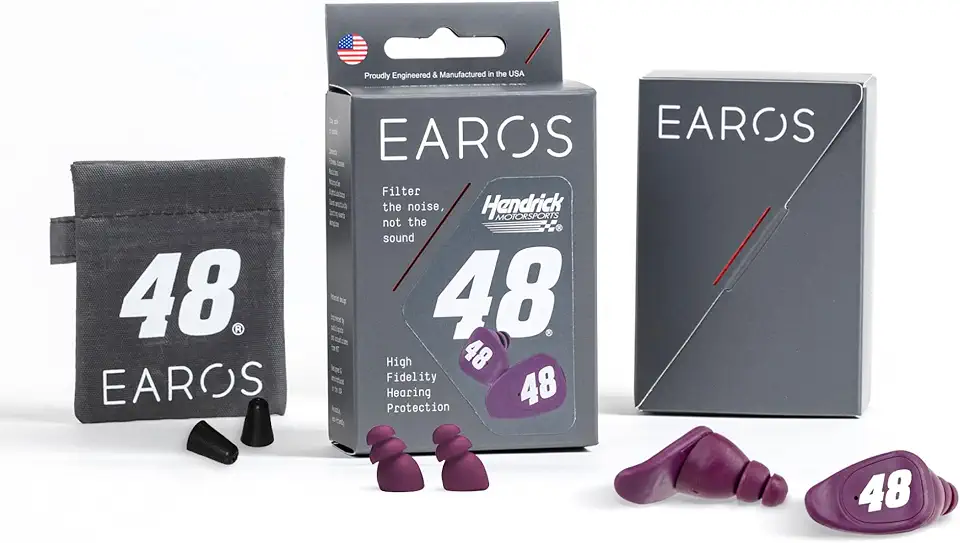 Hendrick Motorsports Car 48 High-Fidelity Ear Plugs – Durable Reusable Hearing Protection