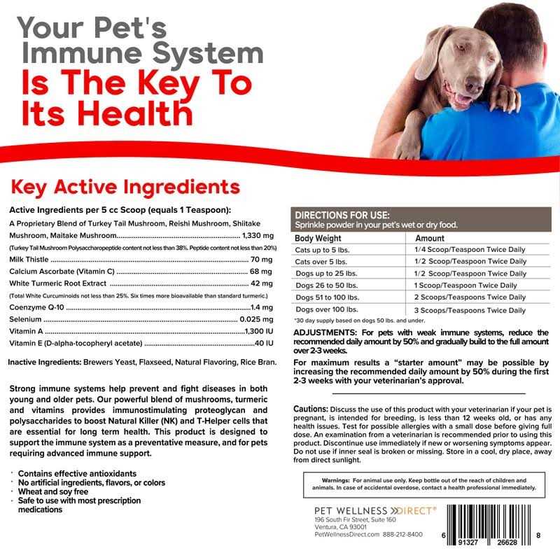 VetSmart Formulas Turkey Tail Mushroom for Dogs Immune Support with Reishi, Shiitake, Maitake Mushroom and Patented - Pet Supplies online store