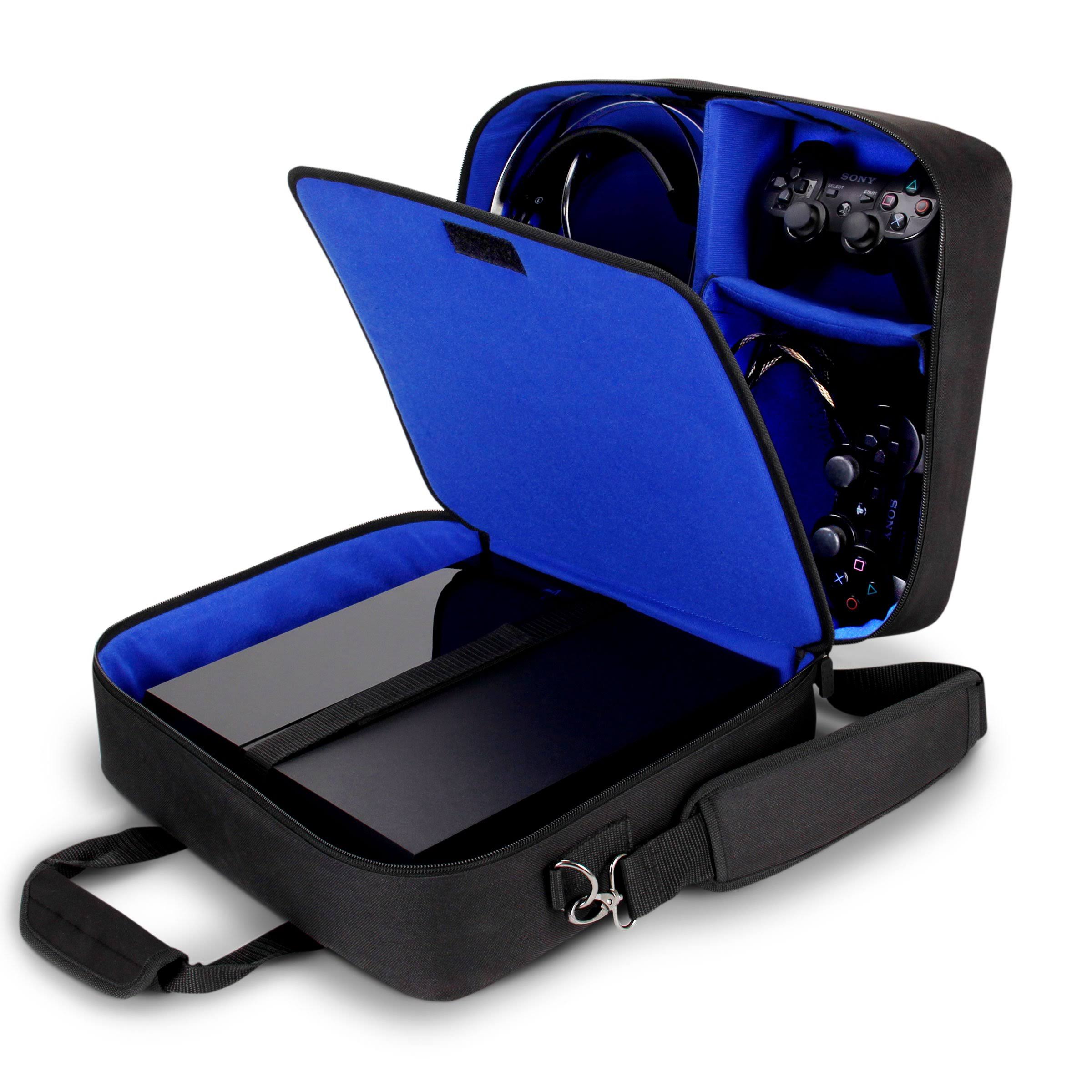 USA Gear PlayStation 4 Slim & PS4 Pro Case Travel Console Carrying Bag with Cont