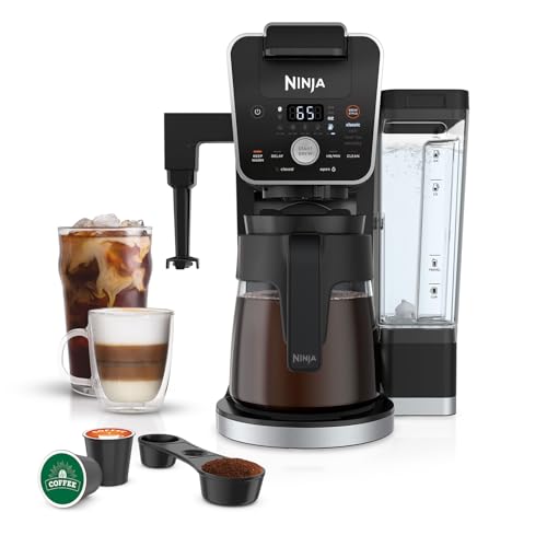 Ninja Hot and Iced Coffee Maker, Single Serve Coffee Maker and Drip Coffee Machine, DualBrew Pro Specialty 12-Cup with K-Cup Combo