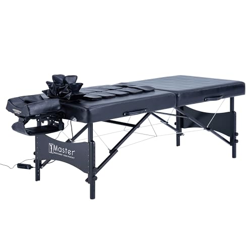 Master Massage 30” Monaco Airwave Full Body Stretching Portable Massage Table with Airbags 3D Lumbar Traction for Professional & Home Use