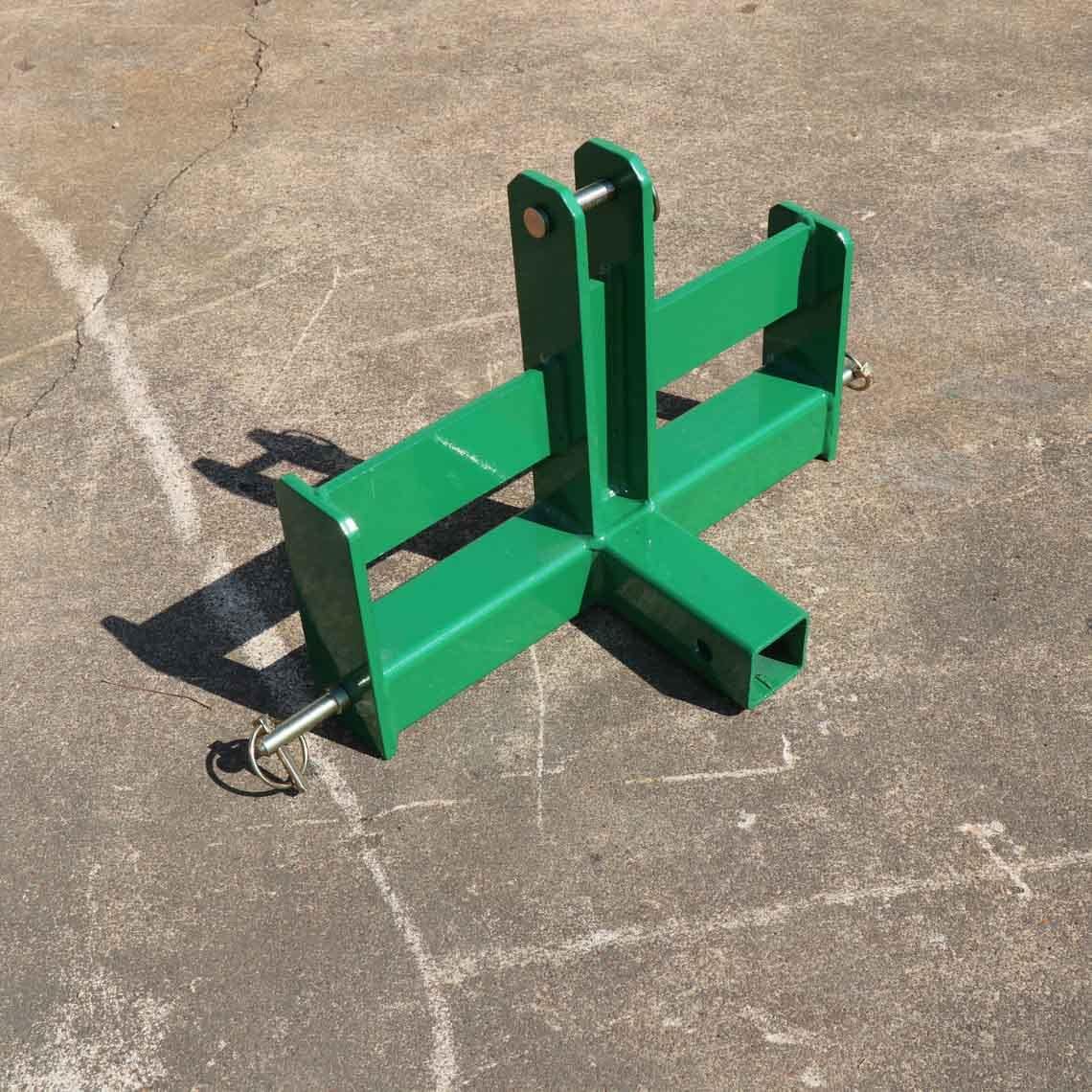 Titan Attachments Tractor Drawbar with Suitcase Weight Brackets Green 2 Receiver Cat 0