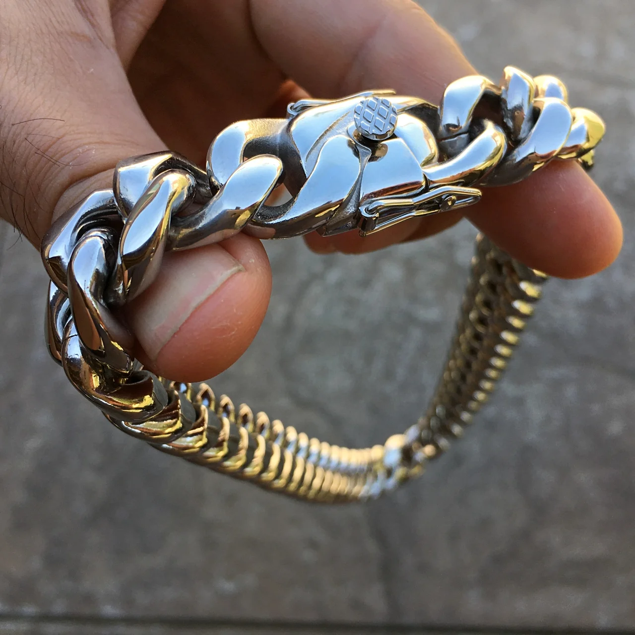 Mens 18MM Miami Cuban Chain Heavy Solid Stainless Steel Silver Hip Hop Necklace 20" inch