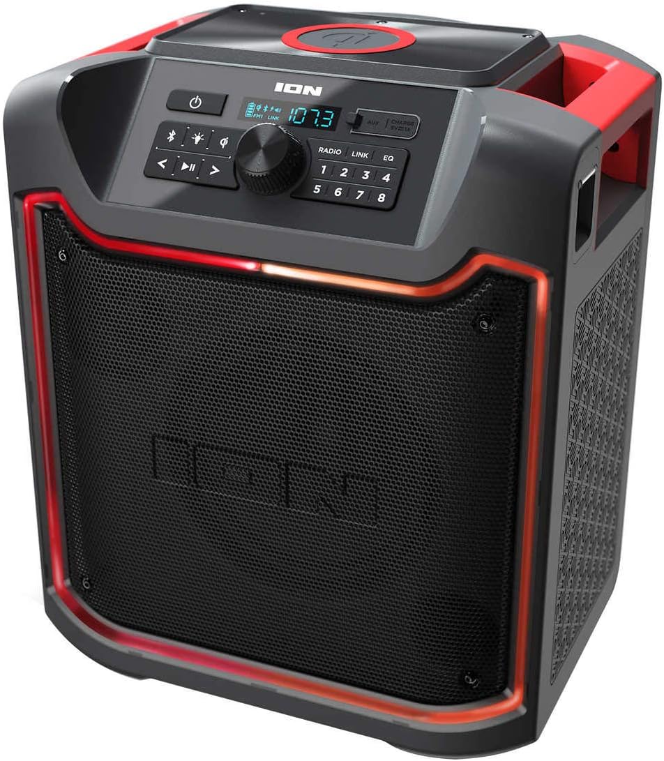 ION Pathfinder 4 Bluetooth Portable Speaker with Wireless Qi Charging (Renewed)