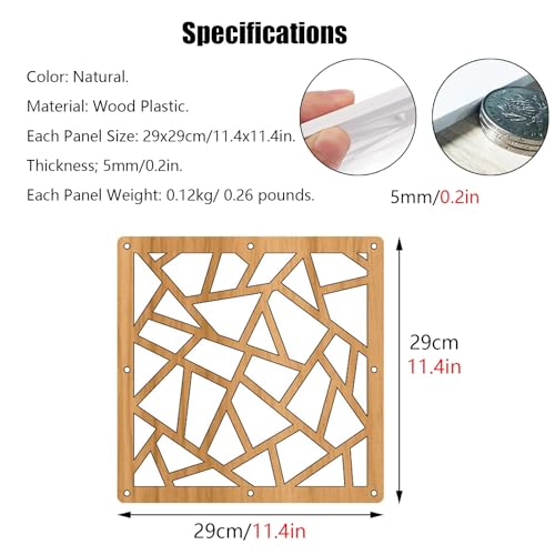 Privacy Partition Screen Hanging Room Dividers Panels from Ceiling, Carving Pattern Bedroom Office Bar Decor Panel for Spaces Separation