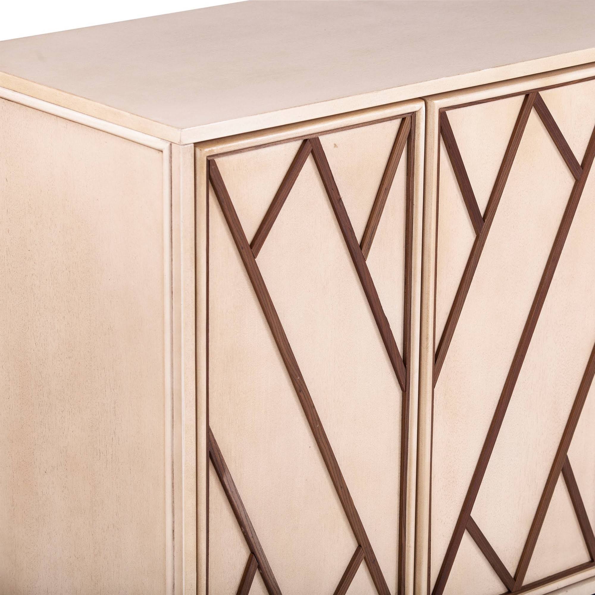 Maisas Art Deco Buffet Antique Cream/Black - Aiden Lane