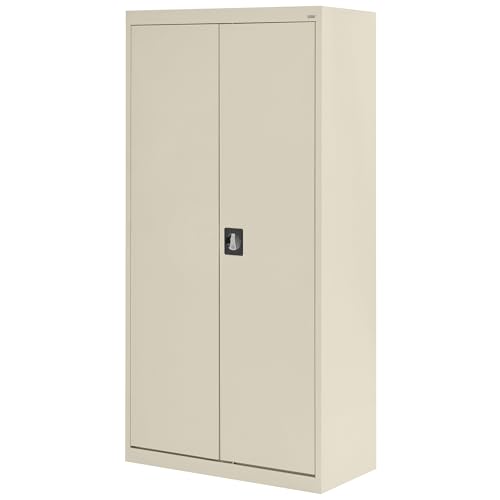 Sandusky Lee EA4R362472-02 Welded Steel Elite Storage Cabinet with Adjustable Shelves, 24" Length x 36" Width x 72" Height, Charcoal