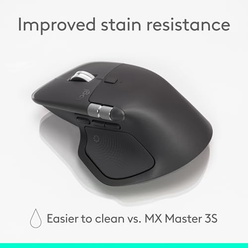 Logitech MX Master 4, Ergonomic Wireless Mouse with Advanced Performance Haptic Feedback, Ultra-Fast Scrolling, USB-C Charging, Bluetooth, Windows