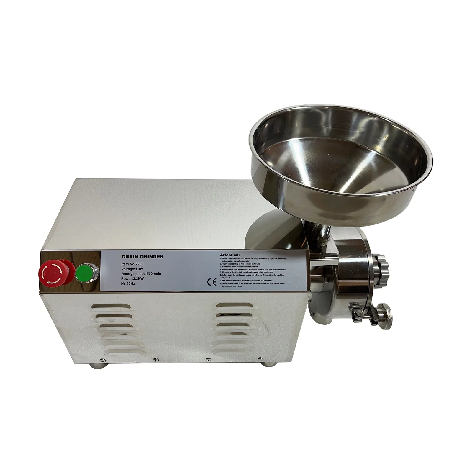 PreAsion Hammer Mill Equipment Grain Grinder Grinding Machine for Dry Grain Soybean Spice Coffee Bean Stainless Steel