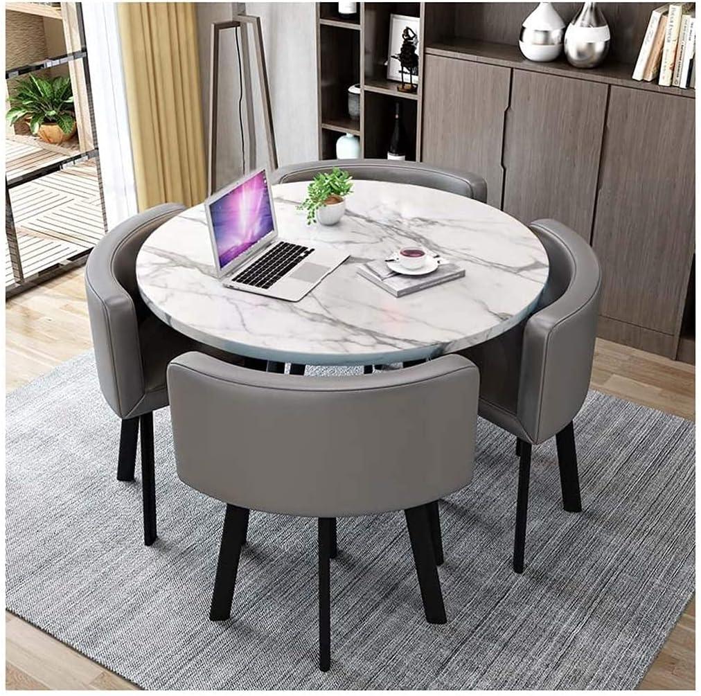 Round Dining Table Set W/ 4 Chair