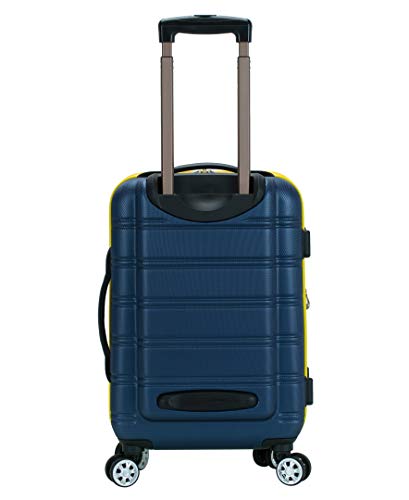 Rockland Melbourne Hardside Expandable Luggage with Spinner Wheels, 2TONENAVY, 2 Piece (20/28)