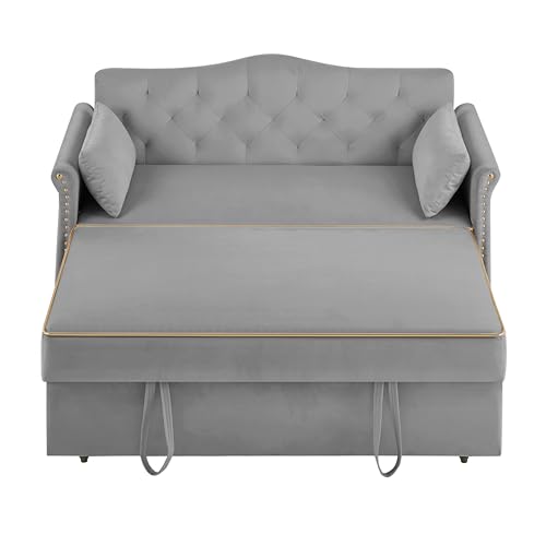 68.11" Corduroy Sleeper Chair Bed with USB Port, Cup Holders & Side Storage Pockets – 3-in-1 Foldable Sofa Bed for Guest Room, Living Room – White