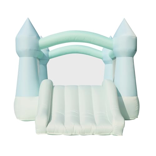 Bounceland Bouncy Castle Daydreamer Mist Bounce House, Pastel Bouncer with Slide, 12 ft L x 9 ft W x 7 ft H, UL Blower Included