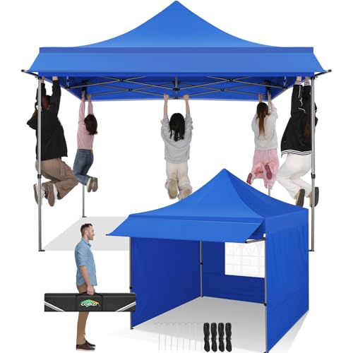 COBIZI 10x10 Pop Up Canopy Tent with Awning