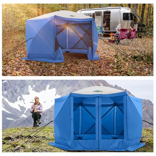 COBIZI 12x12ft Pop up Gazebo Screen Tent Screen House for Camping, Camping Outdoor Screened Gazebo, Canopy Tent