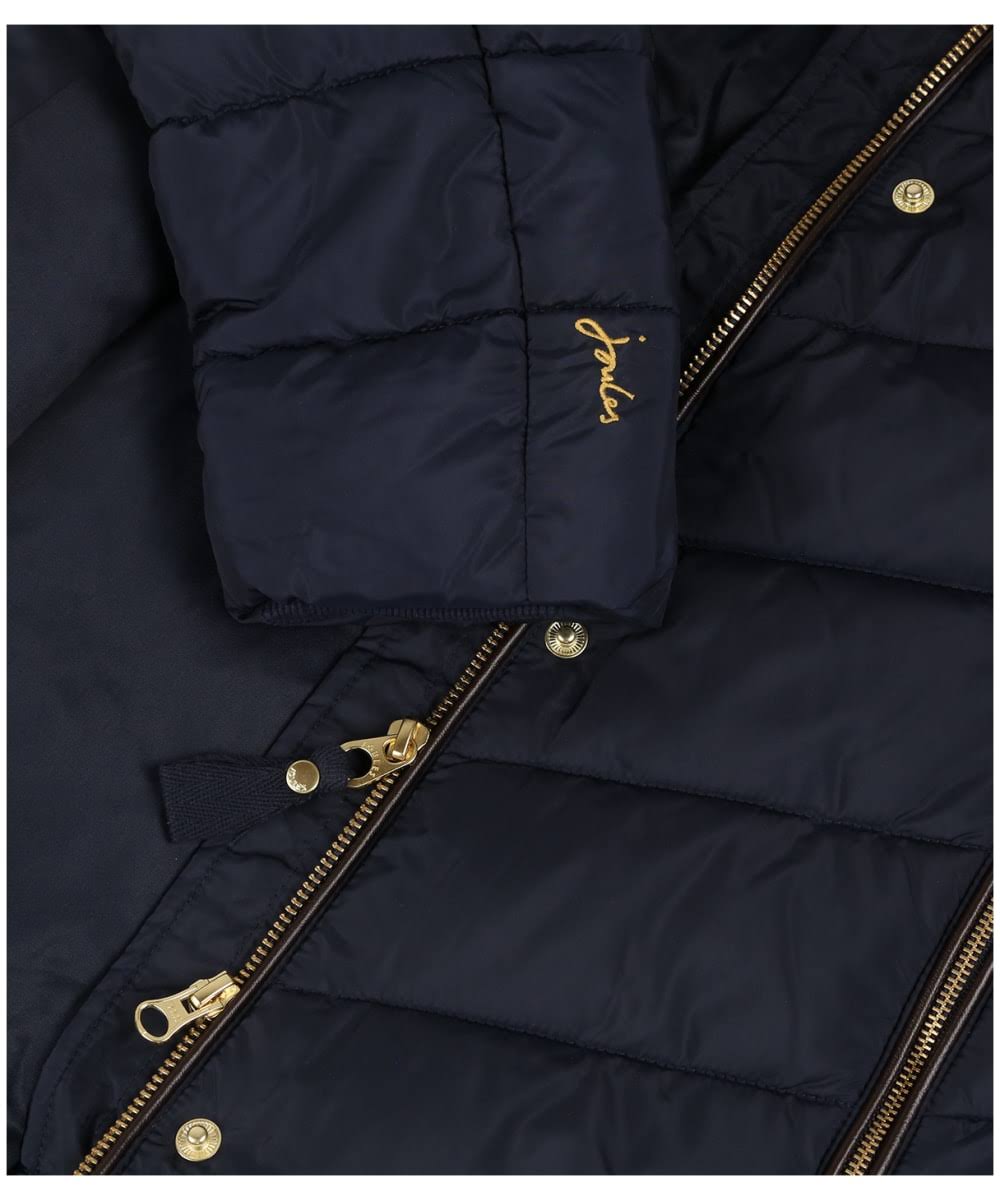 Joules Cherington Chevron Quilted Longline Padded Coat