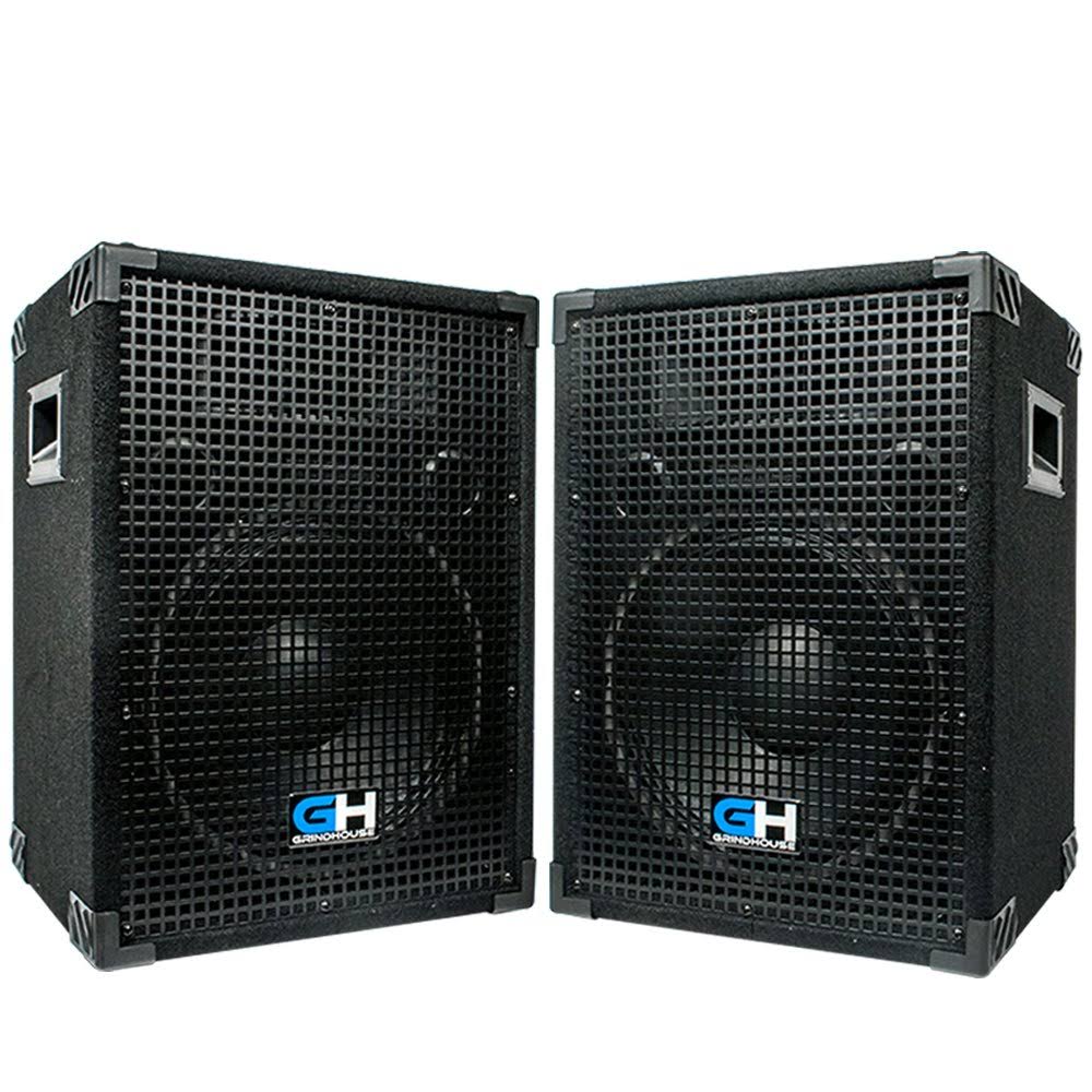 Grindhouse Speakers - GH12L-Pair - Pair of Passive 12 inch 2-Way Pa/dj Loudspeaker Cabinets - 700 Watt Each Full Range Pa/dj Ban