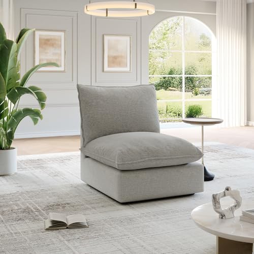 Cloud Modular Sectional Sofa, Waterproof Down Filled Sectional Sofas, High Backrest V Shaped 5 Seater Sectional Couches for Living Room
