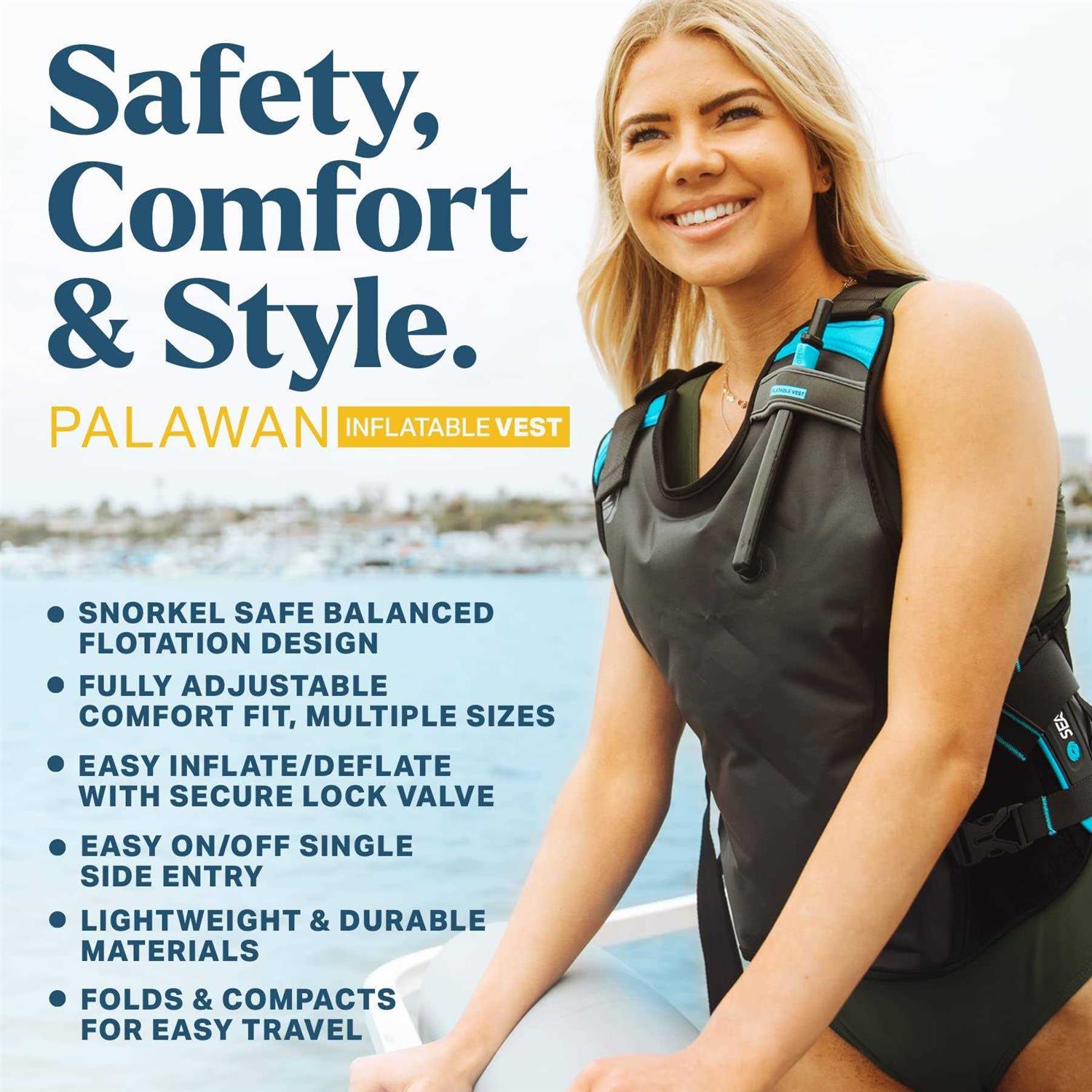 Seaview 180 Seaview Palawan Inflatable Snorkel Vest - Sports Supplies Online Store