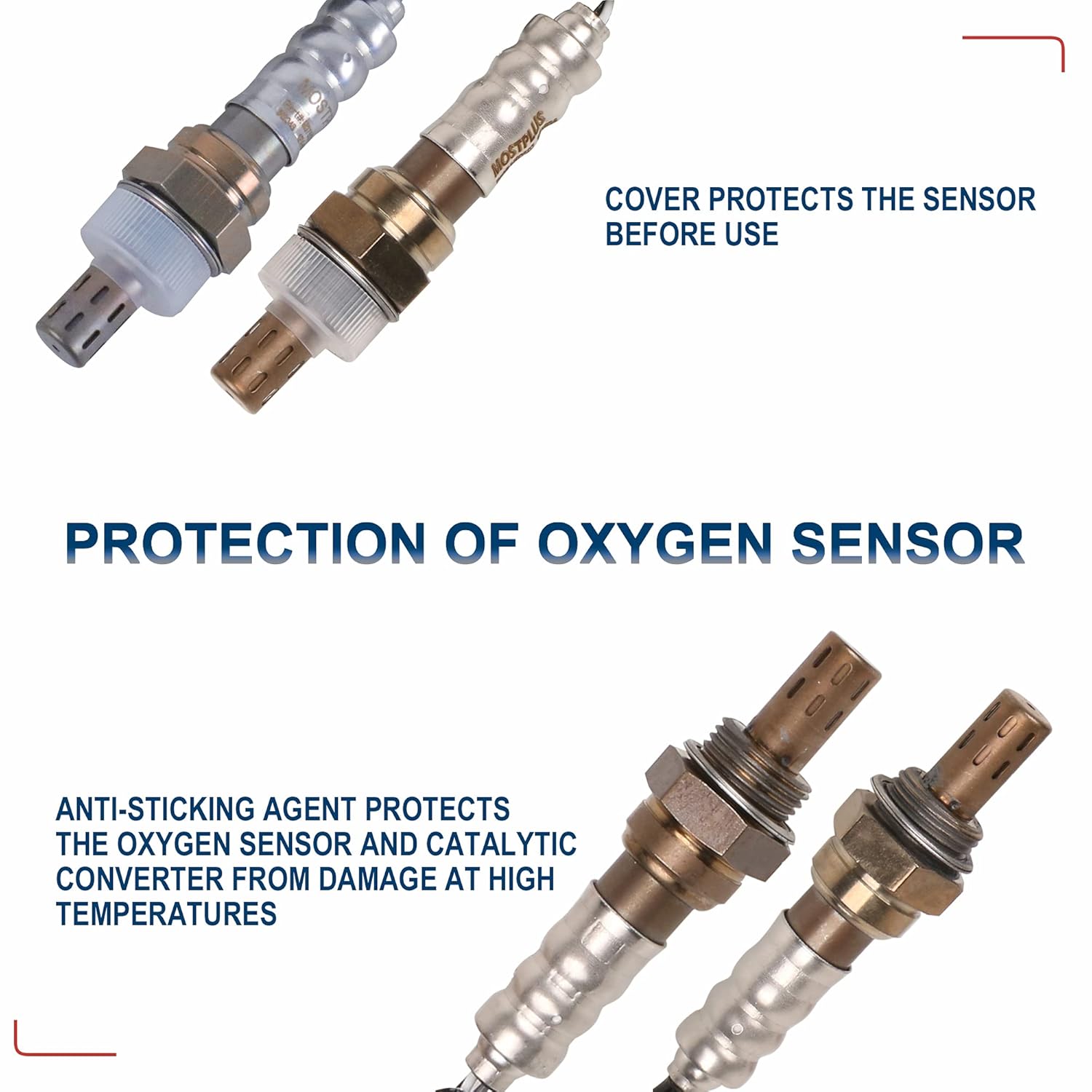 MOSTPLUS 213-4229 12609457 4pcs Upstream + Downstream Sensors Oxygen Sensor O2 Compatible with Escalade Chevrolet Avalanche Silverado Tahoe GMC Yukon