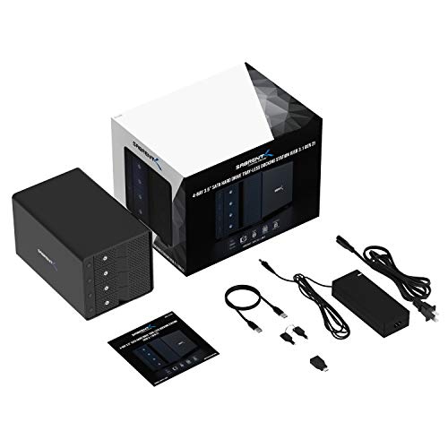 SABRENT USB 3.2 5-Bay 3.5” SATA Hard Drive Docking Station, Trayless Design, USB-C 10Gbps, Independent Power Switches, Locking Bays, Aluminum Cooling