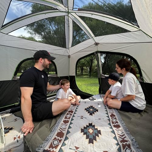 Happy Travel Tent 6 Person Tents for Camping, Waterproof Easy Setup Camping Tent with Rainfly