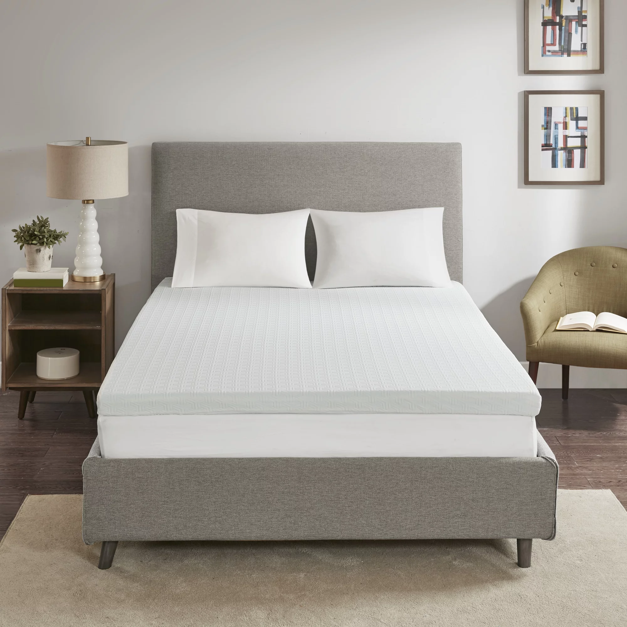 Comfort Classics 3" Gel Memory Foam with 3M Cover Mattress Topper, Full - Curated Treasures Market