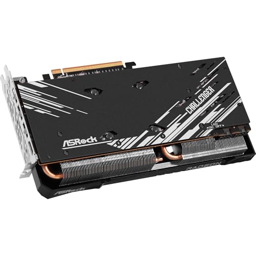 ASRock AMD Radeon RX 7700 XT Challenger 12GB GDDR6 192-bit 0dB Silent Cooling 7680 x 4320 DisplayPort HDMI LED Indicator 18Gbps Dual Fan Graphics Card