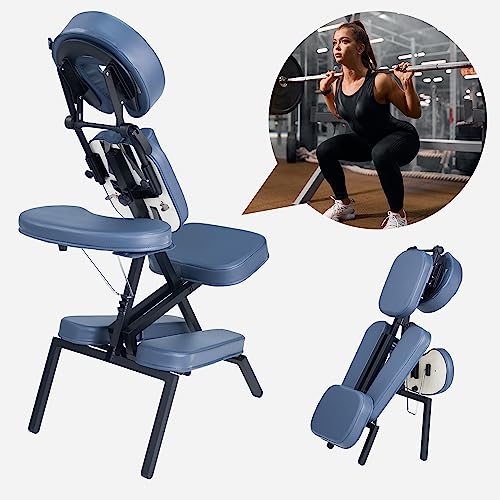Master Massage Professional Lightweight Portable Massage Chair-Folding Foldable Aluminum Adjustable Tattoo Chair with Wheeled Carrying Case, Aluminum