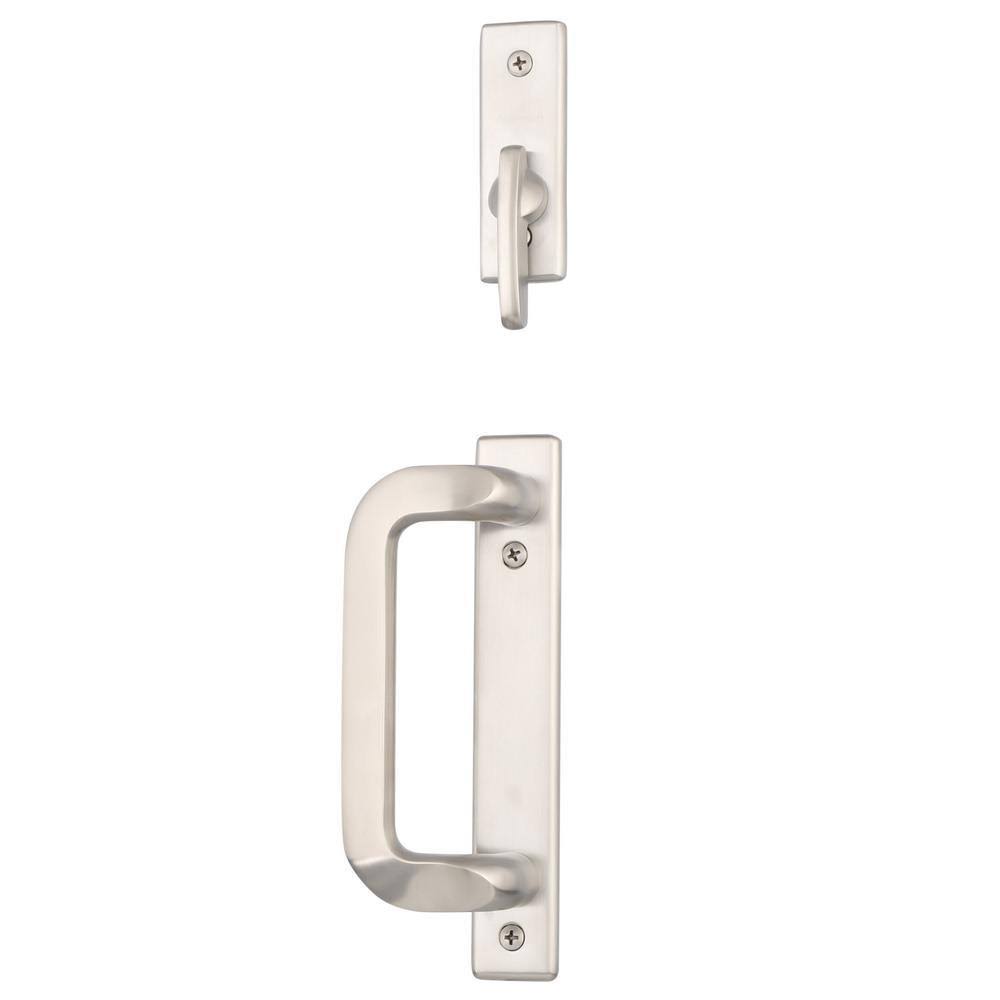 Anvers 2-Panel Gliding Patio Door Hardware Set in Satin Nickel