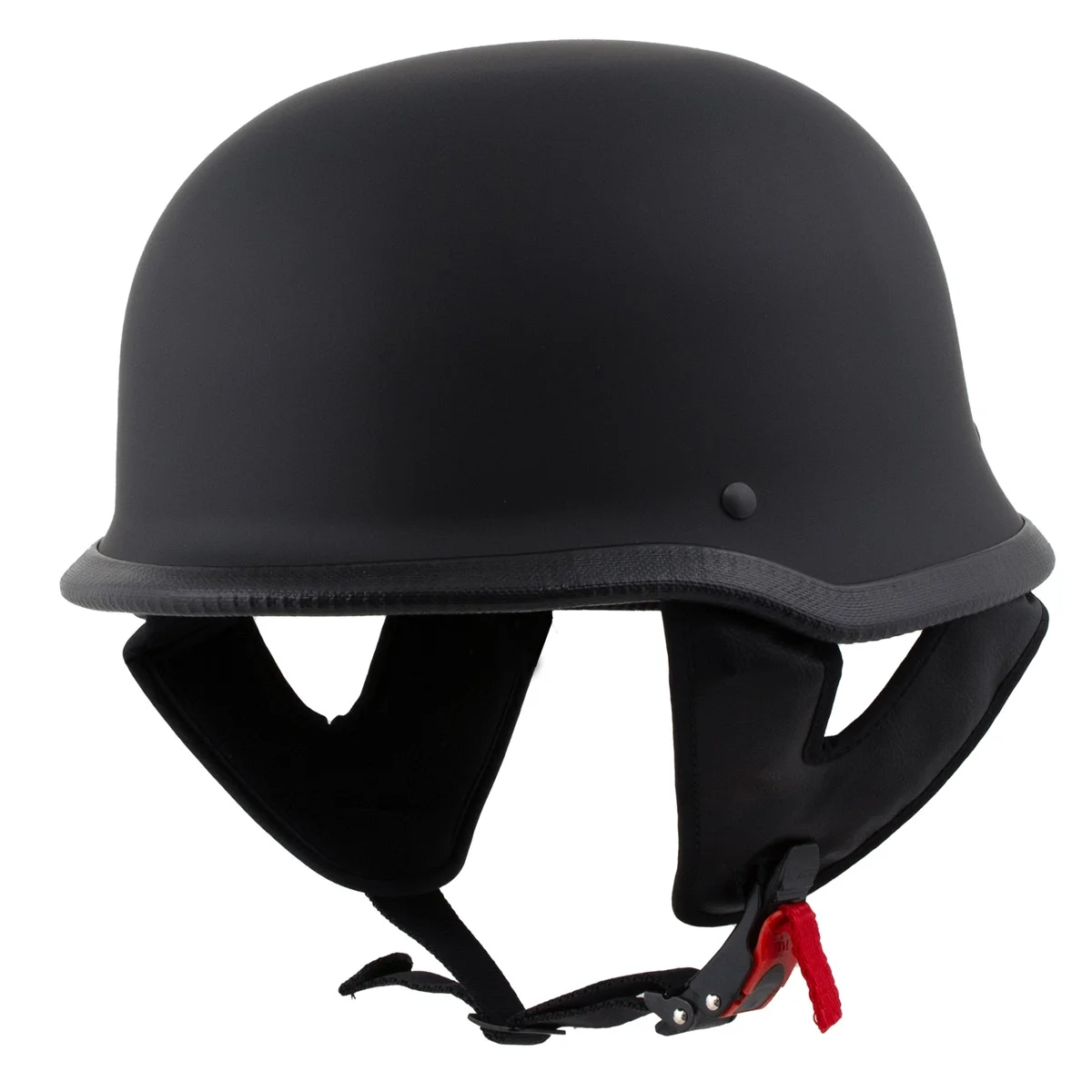 Milwaukee Helmets MPH9740DOT 'Motorrad' DOT German Style Matte Black Half Face Motorcycle Helmet for Men and Women Biker X-Large