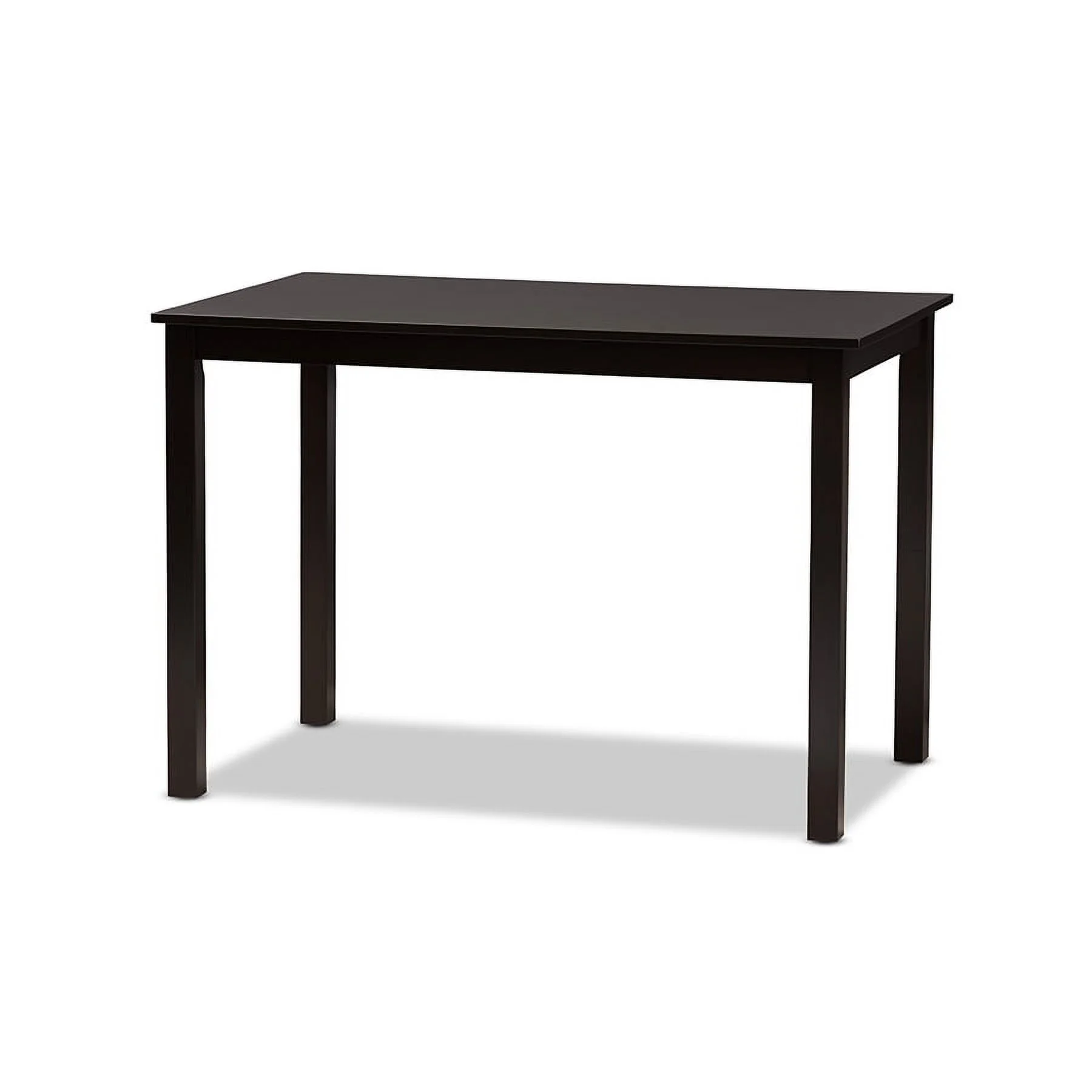 Baxton Studio Ruth Modern and Contemporary Beige Fabric Upholstered and Dark Brown Finished 5-Piece Dining Set