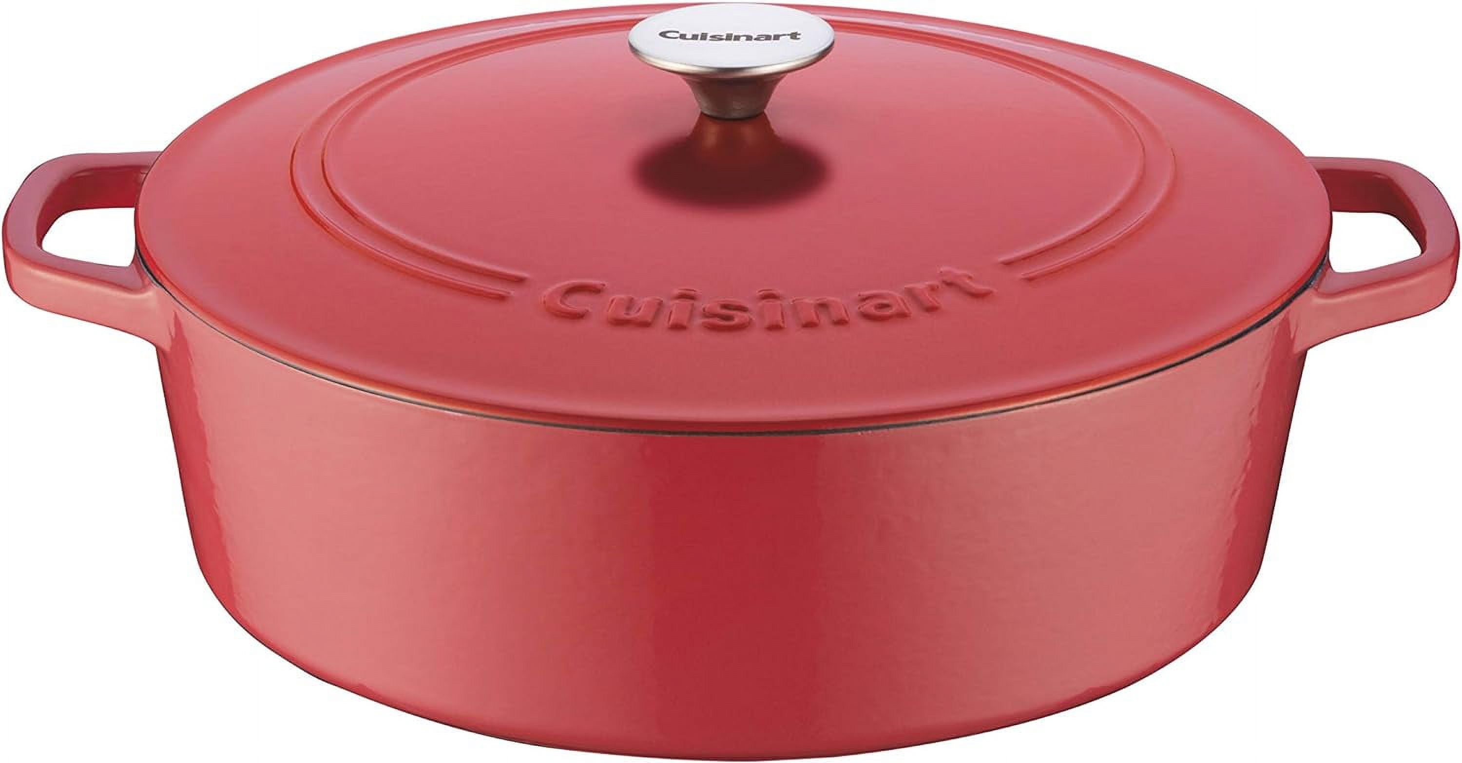 Open Box Cuisinart Cast Iron, 7 Quart - PEONY PINK