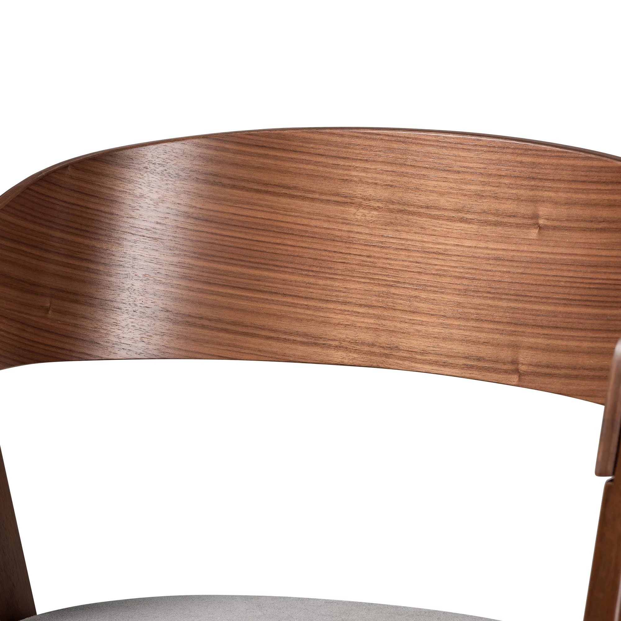 Baxton Studio Danton Mid-Century Modern Grey Fabric Upholstered and Walnut Brown Finished Wood 5-Piece Dining Set
