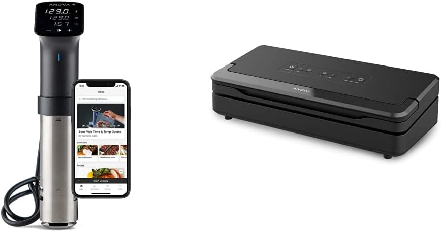 Anova Culinary Sous Vide Precision Cooker Pro (1200 Watts) and Precision Vacuum Sealer Pro Bundle