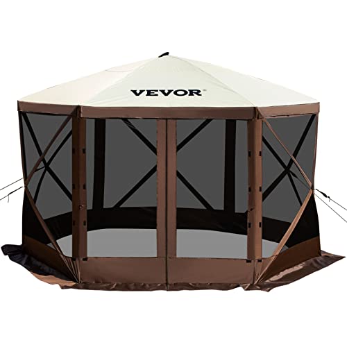 VEVOR Pop Up Gazebo Screen Tent, Pop-Up Instant Gazebo Tents with Mosquito Netting Outdoor Canopy