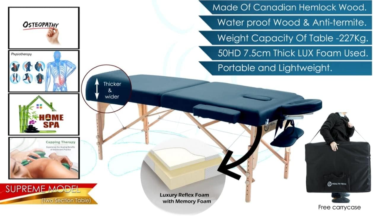 Artist hand Massage Table Massage Tables Portable Lash Bed 84 Facial Bed Height,Adjustable with Removable Armrest, Aluminum Frame