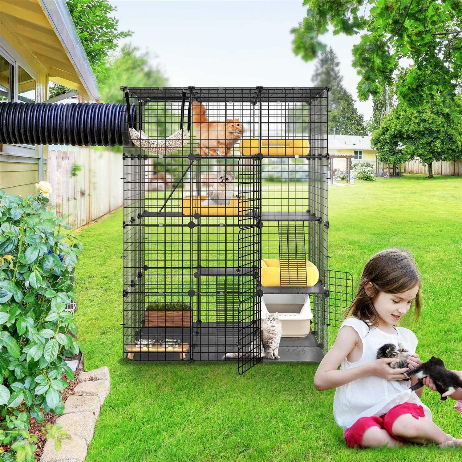 YITAHOME 4 Tier Cat Hammock Cat Enclosure - Pet Supplies online store
