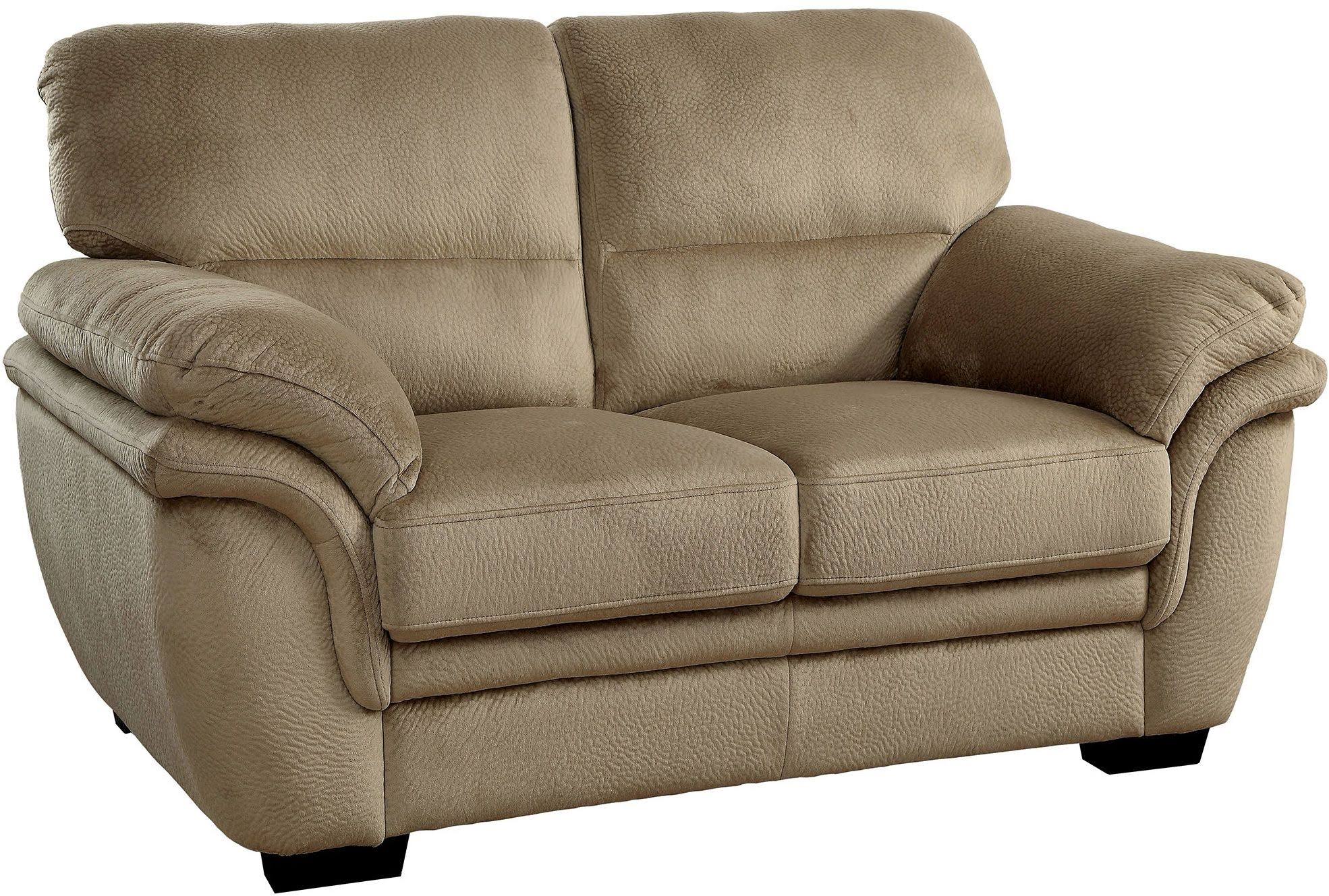 Furniture of America Jaya Light Brown Loveseat