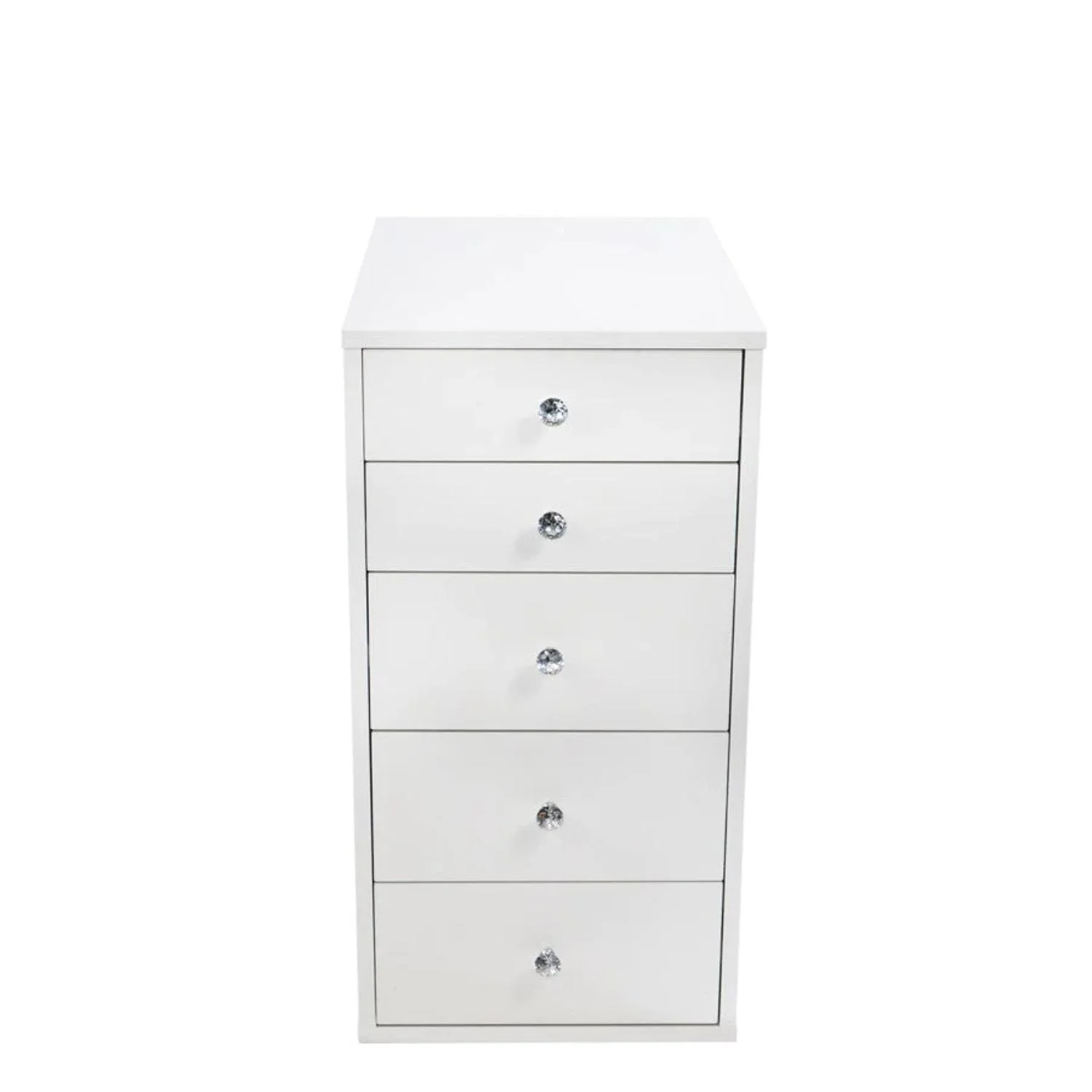 Impressions Vanity SlayStation 5-Drawer Pair Makeup Vanity Storage Unit (Bright White)